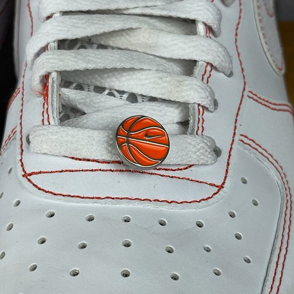 Nike Air Force 1 Low CT2585-100 Rucker Park White Team Orange Size 9.5 Sneakers